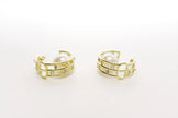 Alphabet CD Pearl Hoop Earrings