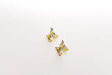Alphabet LV Crystal Stud Earrings