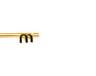 Black Alphabet M Stud Earrings