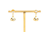 Alphabet V Pearl Drop Earrings