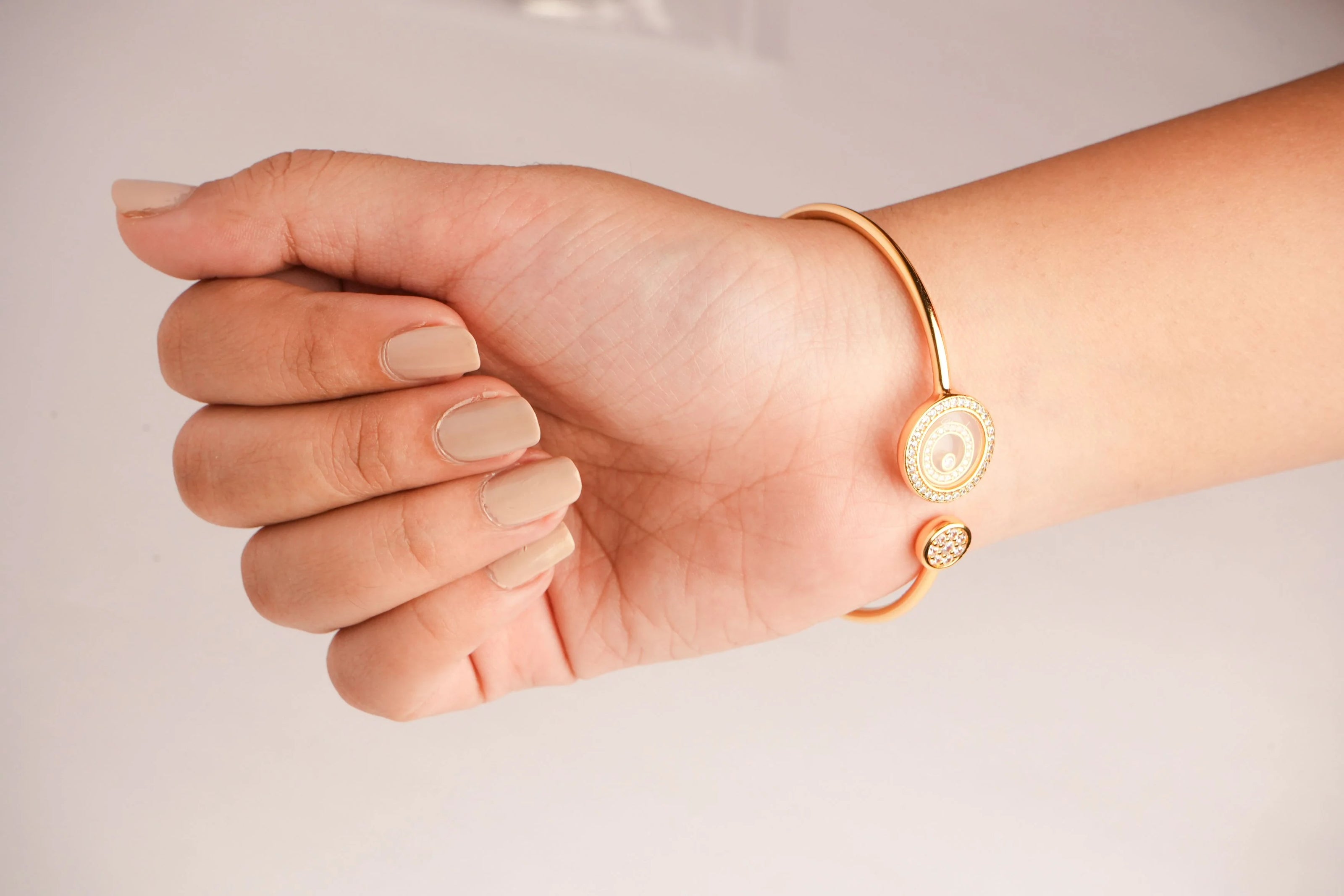 Alphabet CHPRD Gold Safety Pin CZ Bracelet | Statement Fashion Jewelry
