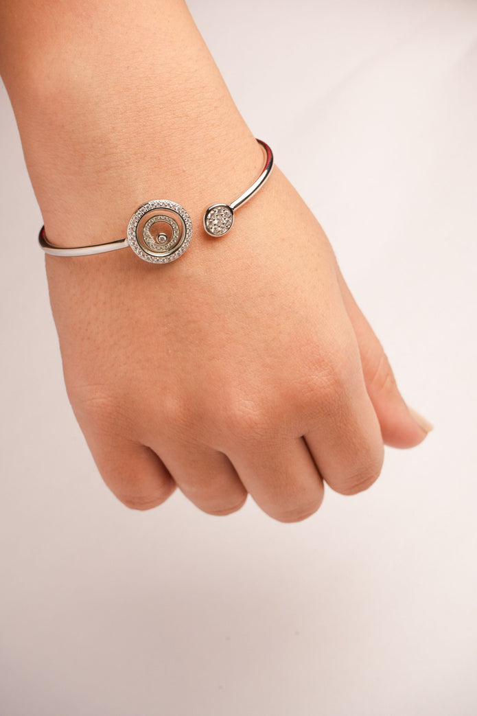 Alphabet CHPRD Platinum Pearl CZ Bracelet | Designer Fashion Bracelet