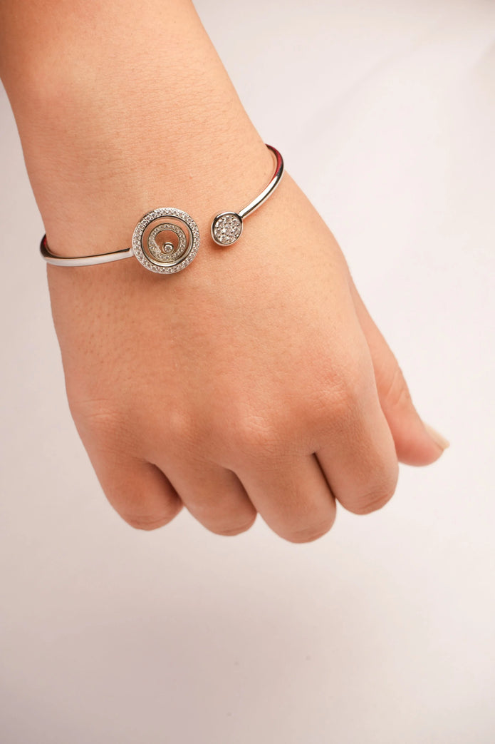 Alphabet CHPRD Platinum Pearl CZ Bracelet | Designer Fashion Bracelet