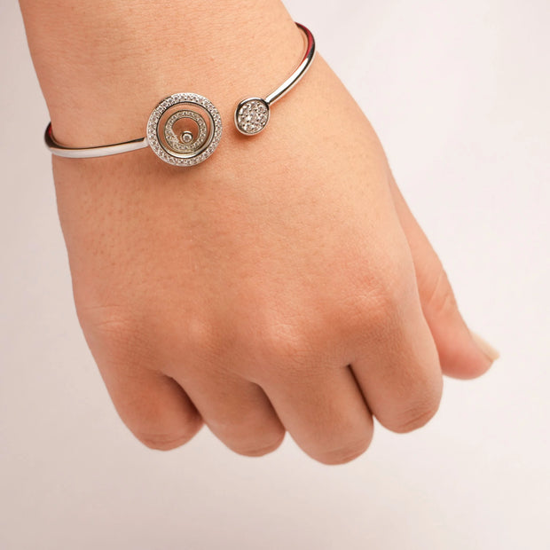 Alphabet CHPRD Platinum Pearl CZ Bracelet | Designer Fashion Bracelet