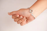 Alphabet CHPRD Platinum Pearl CZ Bracelet | Designer Fashion Bracelet