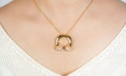 Alphabet VCA Signature Clover Pendant Chain in CZ | Lucky Charm Necklace