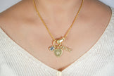 Alphabet D Matt Gold Charms Pendant Chain | Designer Fashion Necklace