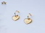 Alphabet P gold heart dangles