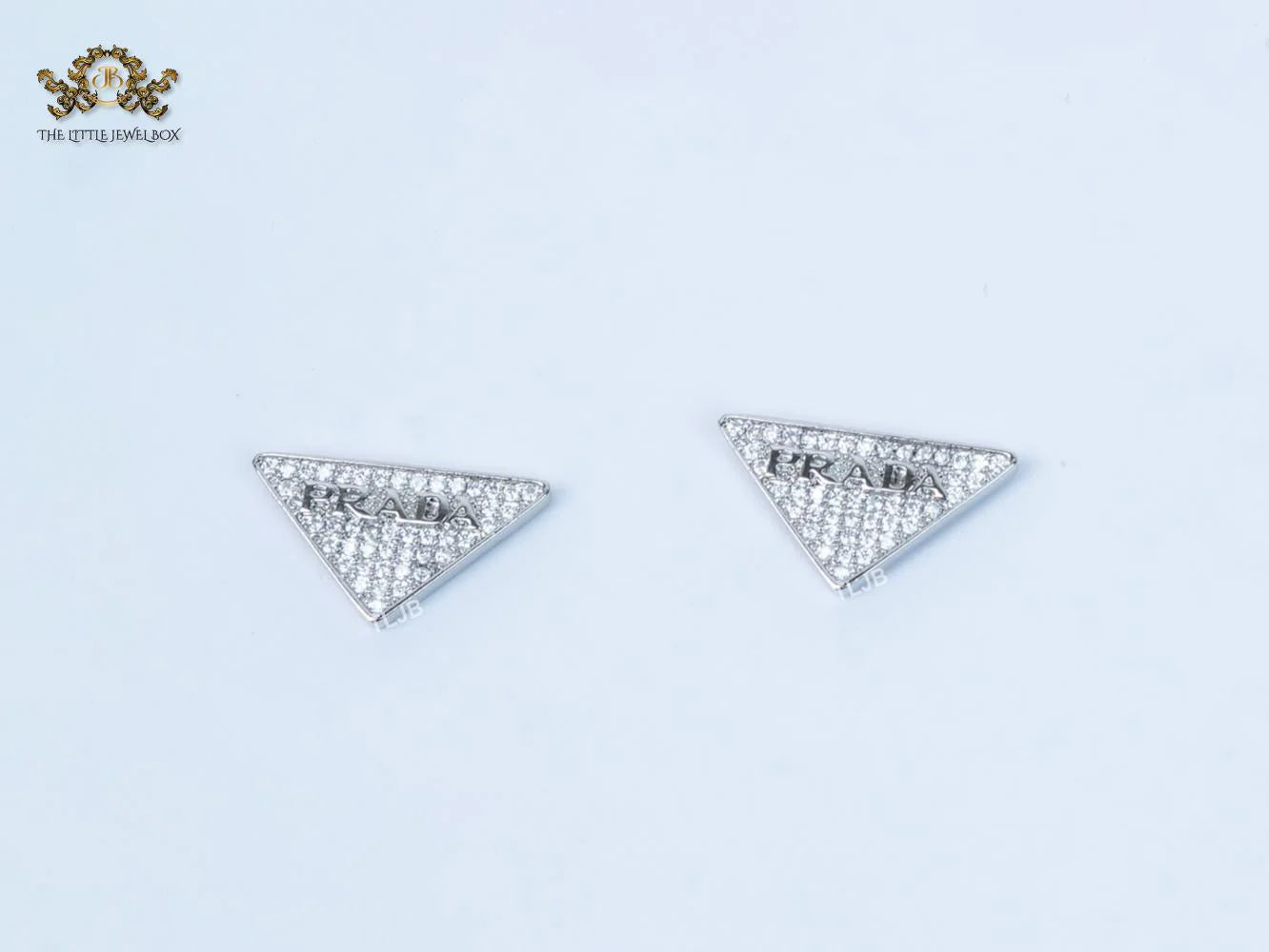 Alphabet P cz triangular studs small