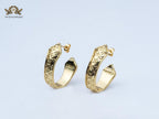 Alphabet L & V embossed hoops