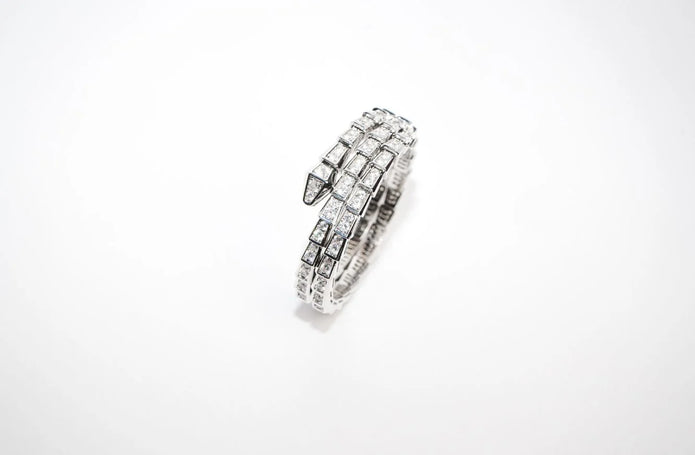 Silver CZ Serpent Tennis Bracelet