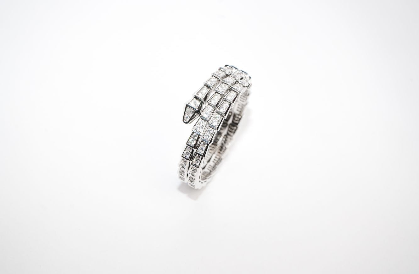 Silver CZ Serpent Tennis Bracelet