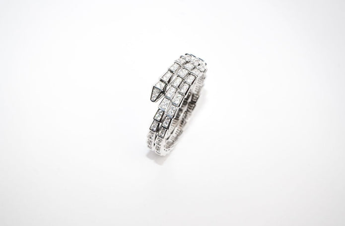 Silver CZ Serpent Tennis Bracelet