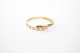 Gold CZ Wrap Bracelet with White Enamel