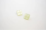 Green enamel and pearl earrings