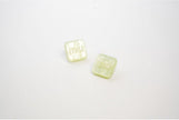Green enamel and pearl earrings