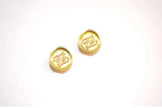 Double F studs with CZ