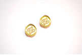 Double F studs with CZ