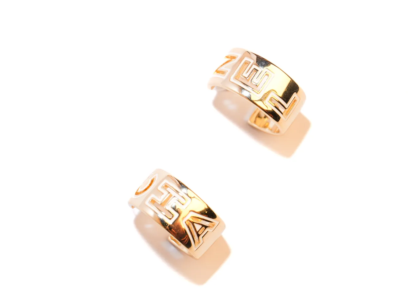 Gold Alphabet C Hoop Earrings