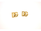 Gold Alphabet DG CZ Stud Earrings