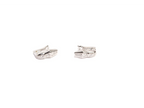 Platinum Plated CZ Snake Hoop Earrings