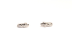 Platinum Plated CZ Snake Hoop Earrings