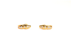 Gold CZ Snake Stud Earrings