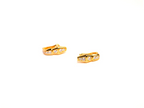 Gold CZ Snake Stud Earrings