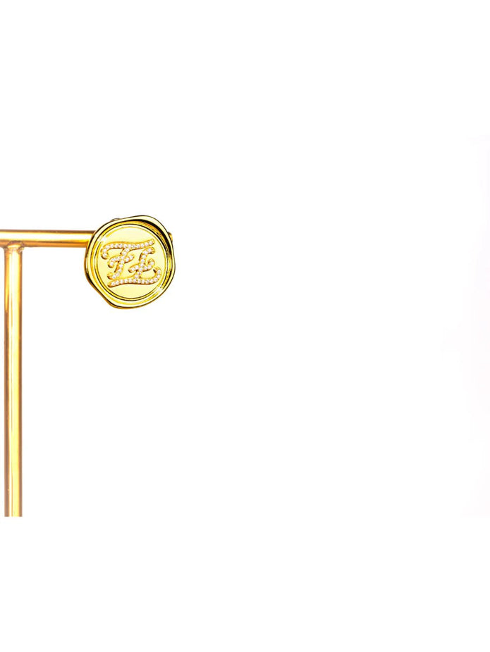 Double F studs with CZ