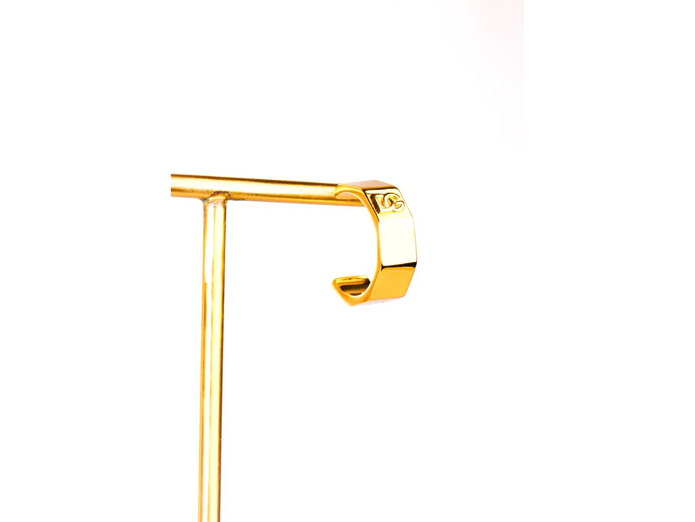 Gold Alphabet DG Hoop Earrings