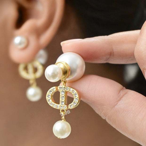 Alphabet CD pearl hanging and cz bombers