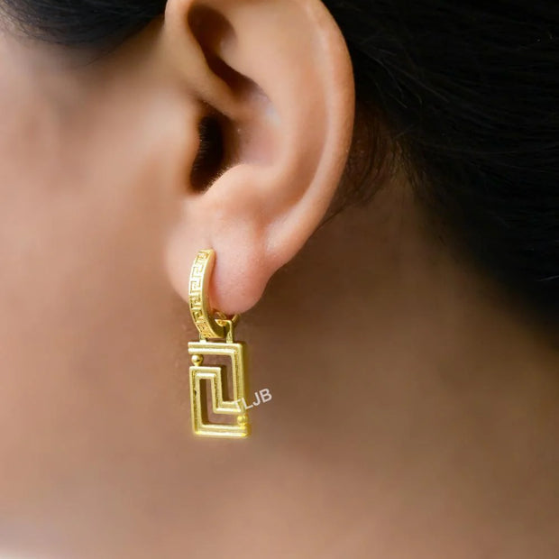 Gold embossed earrings
