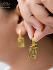 Gold embossed earrings