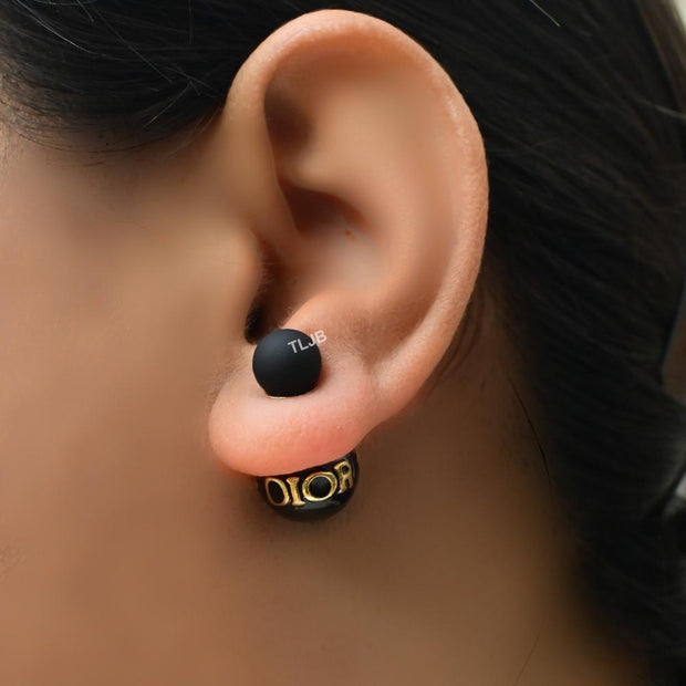 Alphabet CD matt black bomber studs