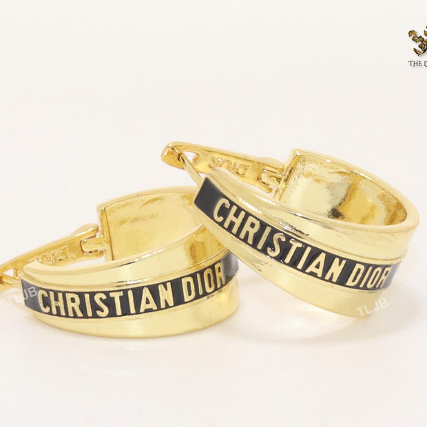 Alphabet CD black & gold hoops