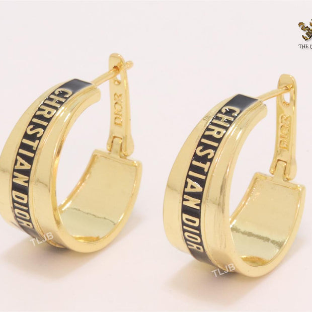 Alphabet CD black & gold hoops