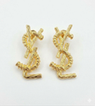Gold Plated YSL Statement Stud Earrings