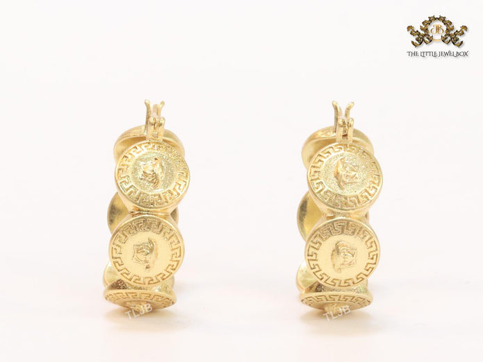 Medusa coined hoops 25 mm