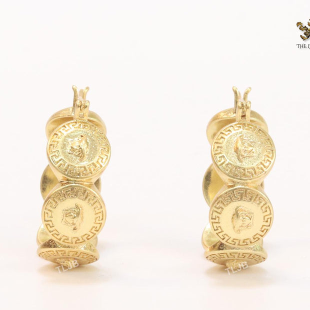 Medusa coined hoops 25 mm