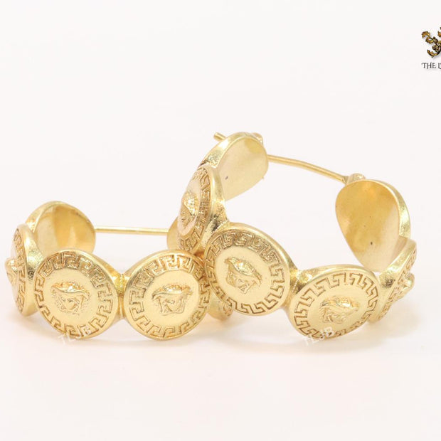 Medusa coined hoops 25 mm