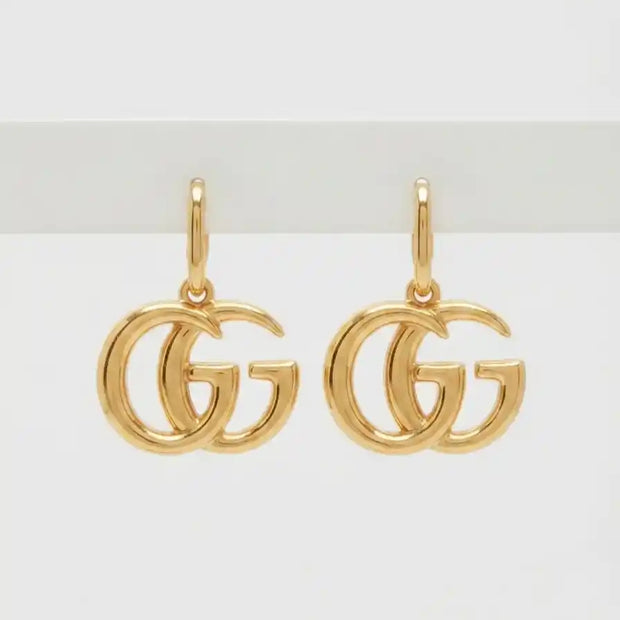 Classic Double G Gold Plated Drop Earrings