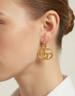 Classic Double G Gold Plated Drop Earrings