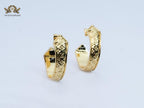 Alphabet L & V embossed hoops