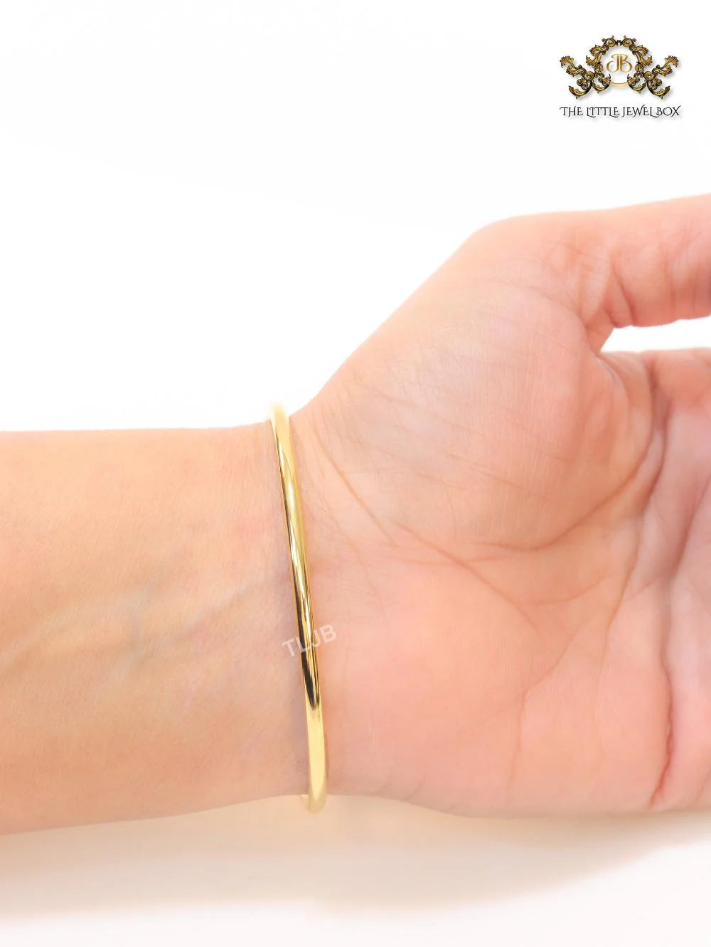 Alphabet T Half MOP and CZ gold sleek bracelet