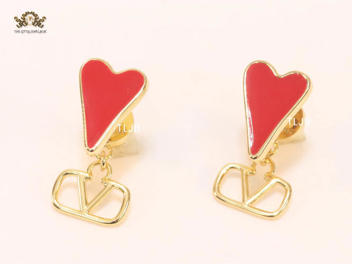 Red heart and oven V studs