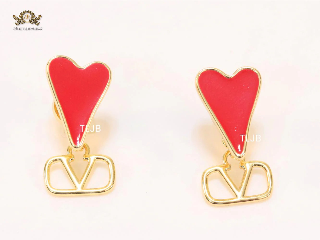 Red heart and oven V studs