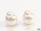 Gold plated 16mm pearl bomber studs