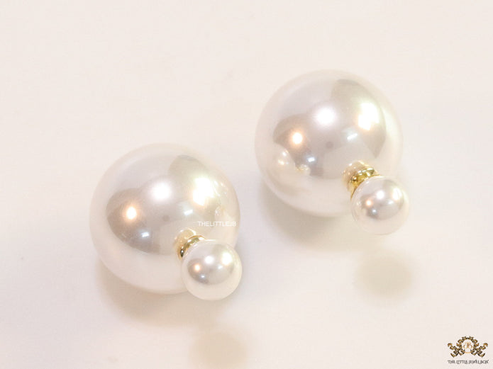 Gold plated 20mm pearl bomber studs