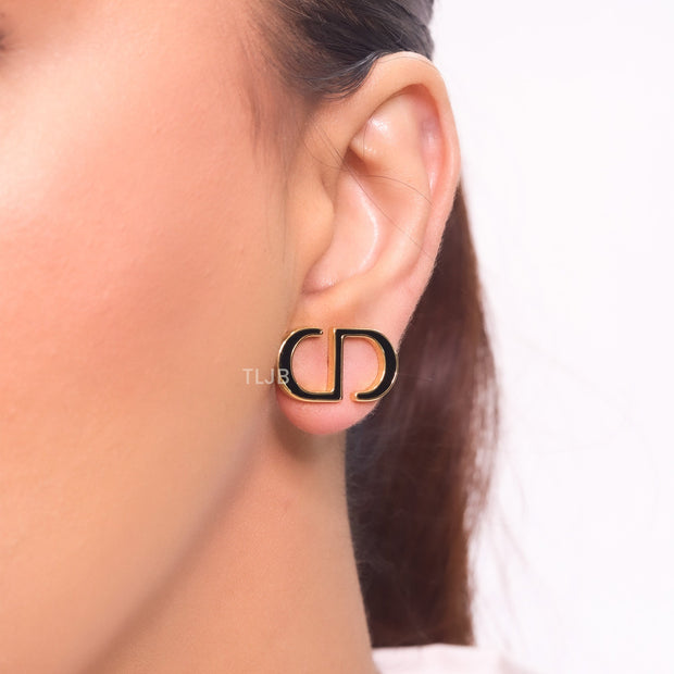 C&D Black Enamel Studs
