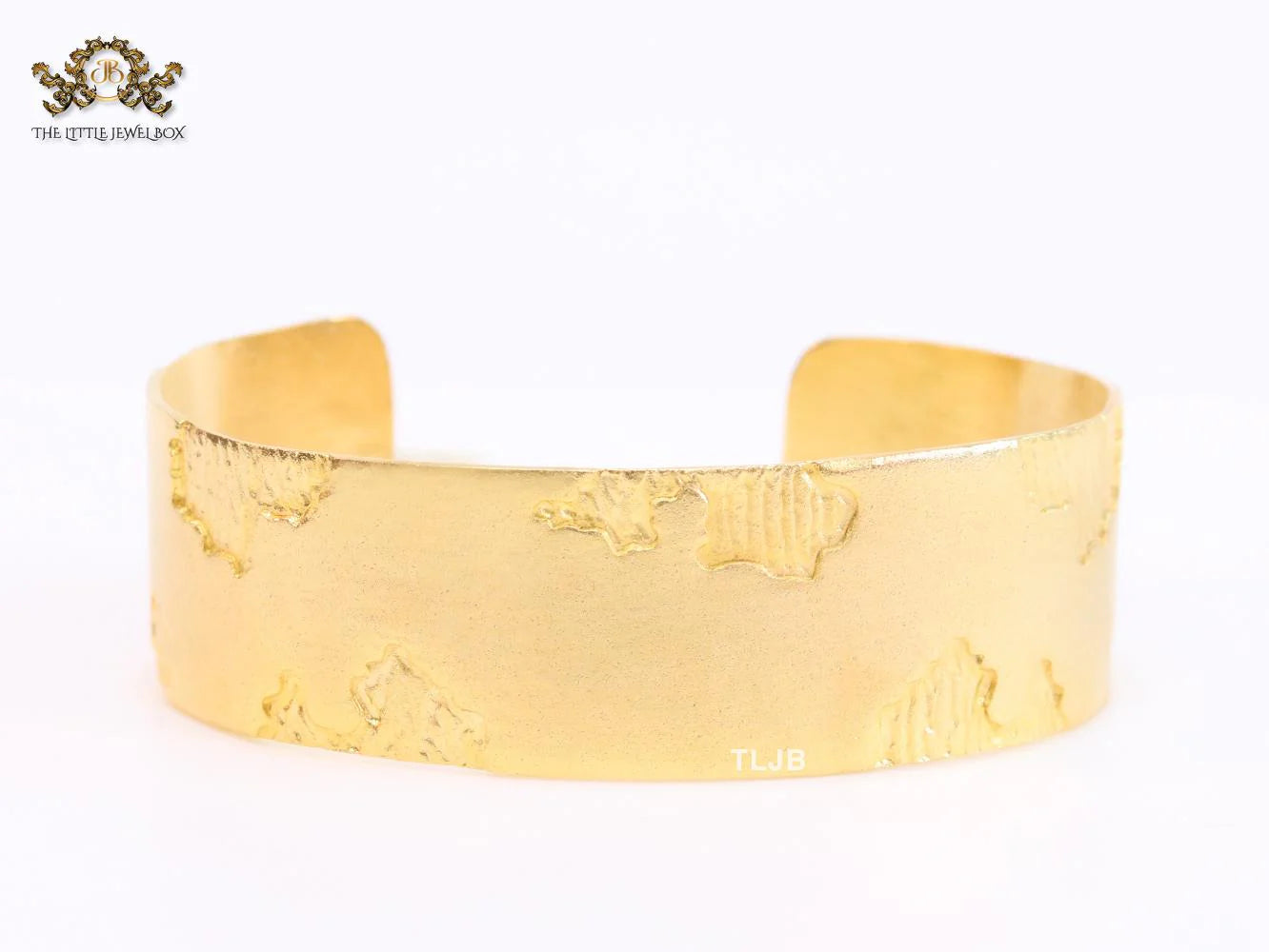 Abstract gold bracelet
